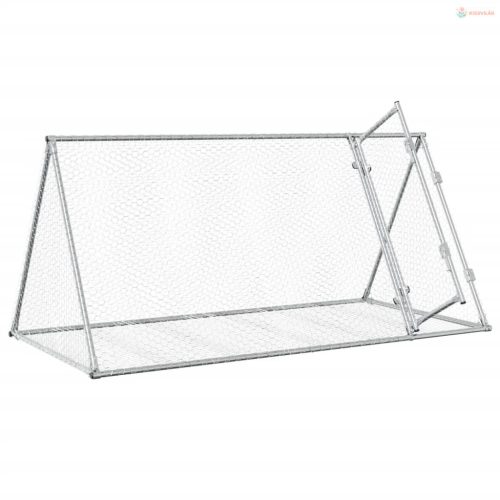 Szürke horganyzott acél nyúlketrec 200 x 105 x 91 cm