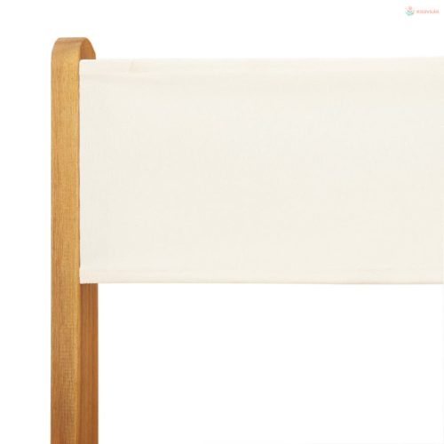 3 részes krémfehér szövet és tömör fa bisztrószett