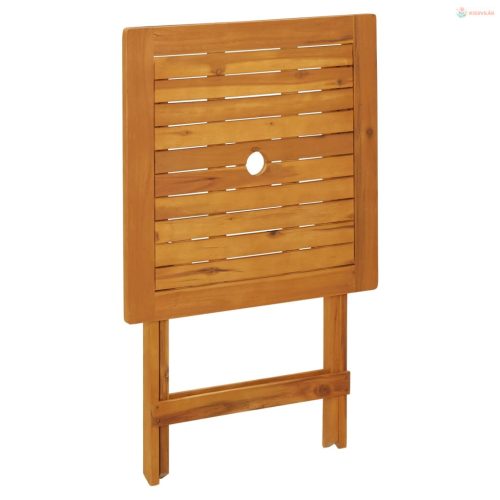 3 részes fekete polipropilén és tömör fa bisztrószett