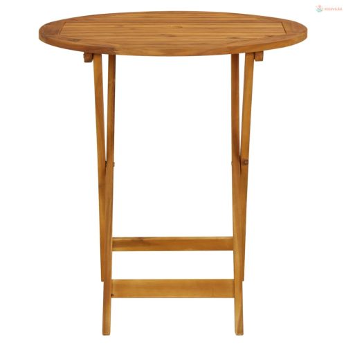 3 részes szürke polyrattan és tömör fa bisztrószett