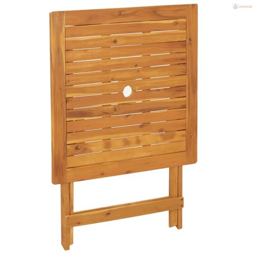 3 részes antracitszürke szövet és tömör fa bisztrószett