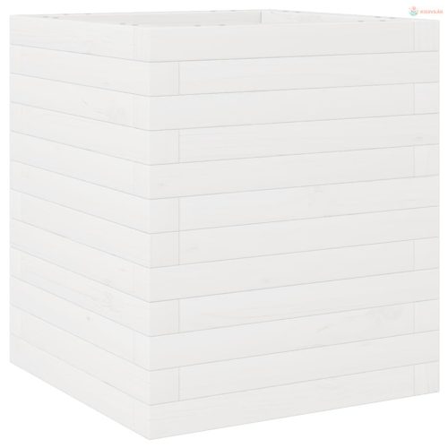 Fehér tömör fenyő virágláda 40x40x46 cm