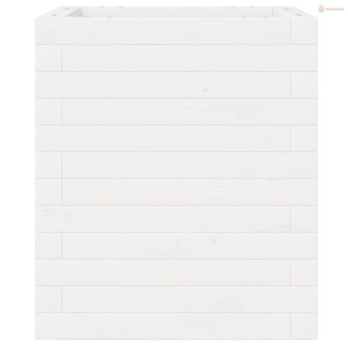 Fehér tömör fenyő virágláda 40x40x46 cm