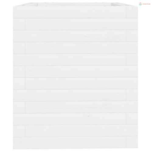 Fehér tömör fenyő virágláda 40x40x46 cm