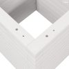 Fehér tömör fenyő virágláda 40x40x46 cm