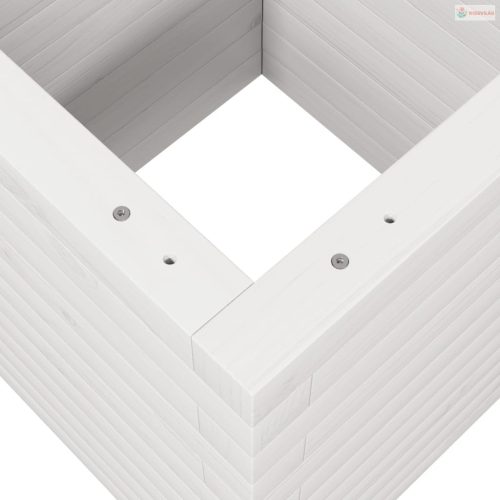 Fehér tömör fenyő virágláda 40x40x46 cm