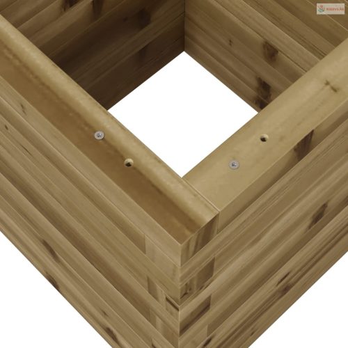 Impregnált fenyőfa kerti virágláda 40x40x46 cm