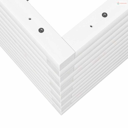 Fehér tömör fenyőfa kerti virágláda 80x80x46 cm