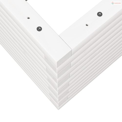 Fehér tömör fenyőfa kerti virágláda 90x60x46 cm