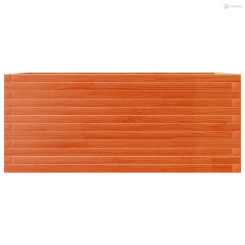 Viaszbarna tömör fenyőfa kerti virágláda 110 x 60 x 46 cm