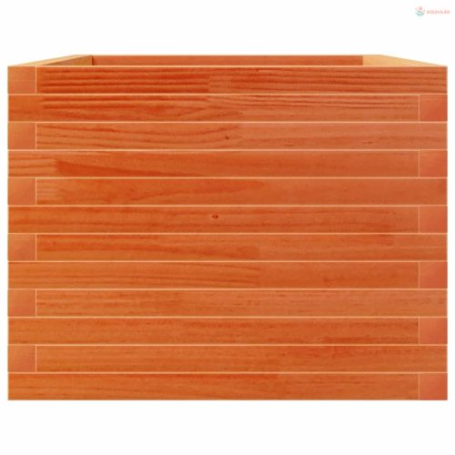 Viaszbarna tömör fenyőfa kerti virágláda 110 x 60 x 46 cm