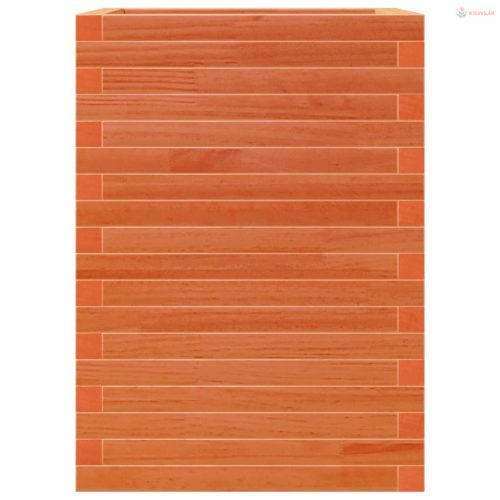 Viaszbarna tömör fenyőfa kerti virágláda 50 x 50 x 68,5 cm