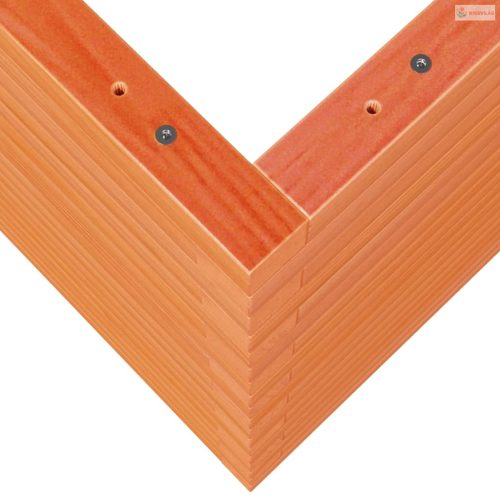 Viaszbarna tömör fenyőfa kerti virágláda 50 x 50 x 68,5 cm