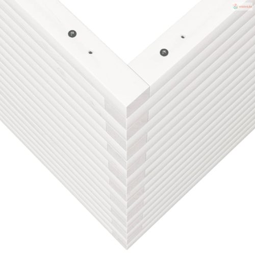 Fehér tömör fenyőfa kerti virágláda 60 x 60 x 68,5 cm