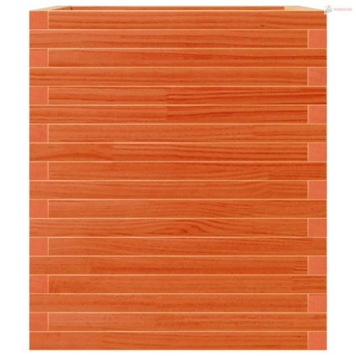 Viaszbarna tömör fenyőfa kerti virágláda 60 x 60 x 68,5 cm