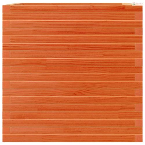 Viaszbarna tömör fenyőfa kerti virágláda 70 x 70 x 68,5 cm