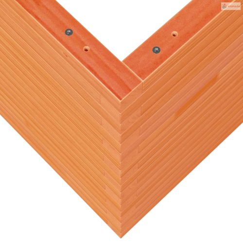 Viaszbarna tömör fenyőfa kerti virágláda 70 x 70 x 68,5 cm