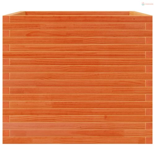 Viaszbarna tömör fenyőfa kerti virágláda 80 x 80 x 68,5 cm