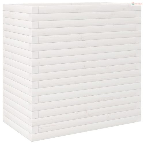 Fehér tömör fenyő kerti növénytartó 70 x 40 x 68,5 cm