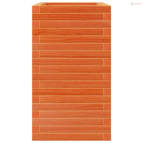 Viaszbarna tömör fenyőfa kerti virágláda 70 x 40 x 68,5 cm