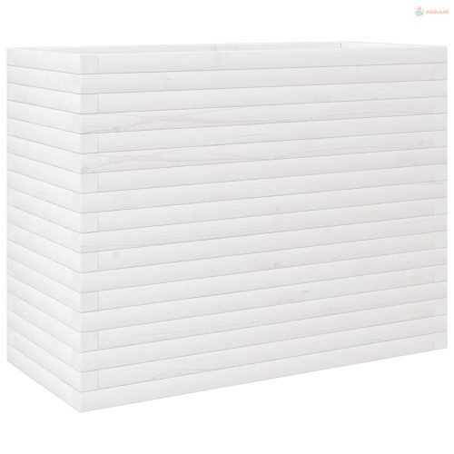 Fehér tömör fenyőfa virágtartó 90 x 40 x 68,5 cm