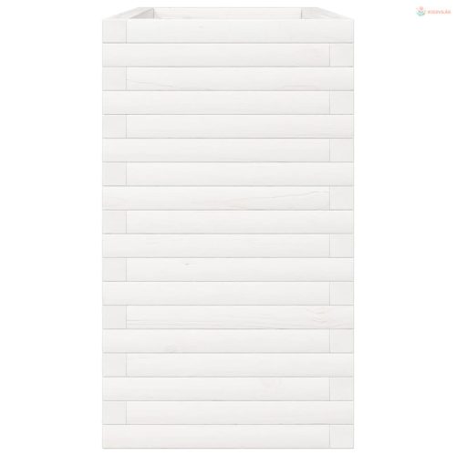 Fehér tömör fenyőfa virágtartó 90 x 40 x 68,5 cm