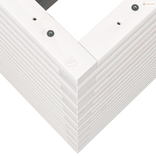 Fehér tömör fenyőfa virágtartó 90 x 40 x 68,5 cm