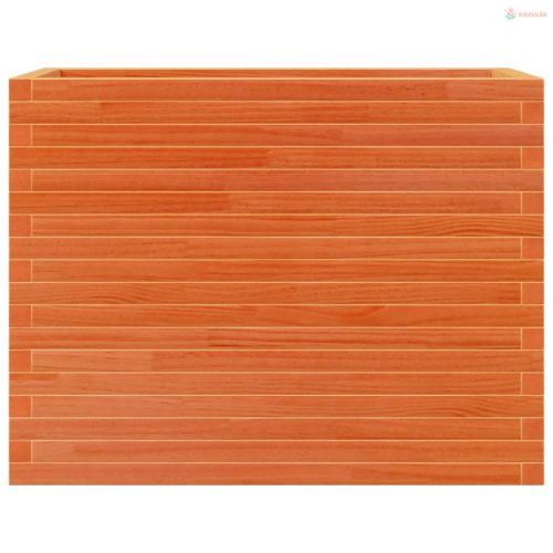 Viaszbarna tömör fenyőfa kerti virágtartó 90 x 40 x 68,5 cm