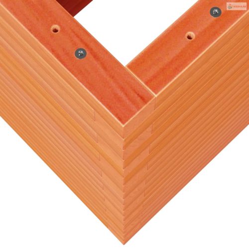 Viaszbarna tömör fenyőfa kerti virágtartó 90 x 40 x 68,5 cm