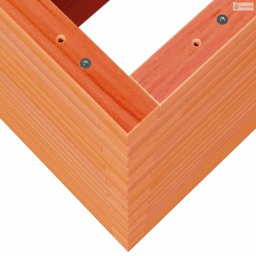 Viaszbarna tömör fenyőfa kerti virágtartó 110 x 40 x 68,5 cm