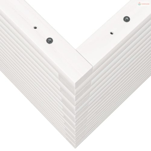 Fehér tömör fenyőfa kerti virágtartó 90 x 60 x 68,5 cm