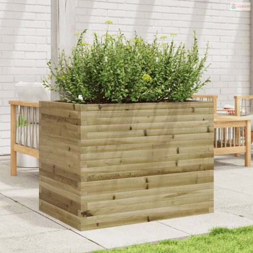 Impregnált fenyőfa kerti virágláda 90 x 60 x 68,5 cm