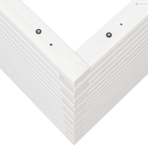 Fehér tömör fenyőfa kerti virágláda 110 x 60 x 68,5 cm