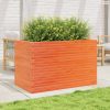 Viaszbarna tömör fenyőfa kerti virágláda 110 x 60 x 68,5 cm