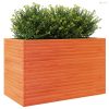 Viaszbarna tömör fenyőfa kerti virágláda 110 x 60 x 68,5 cm