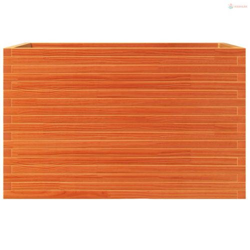 Viaszbarna tömör fenyőfa kerti virágláda 110 x 60 x 68,5 cm