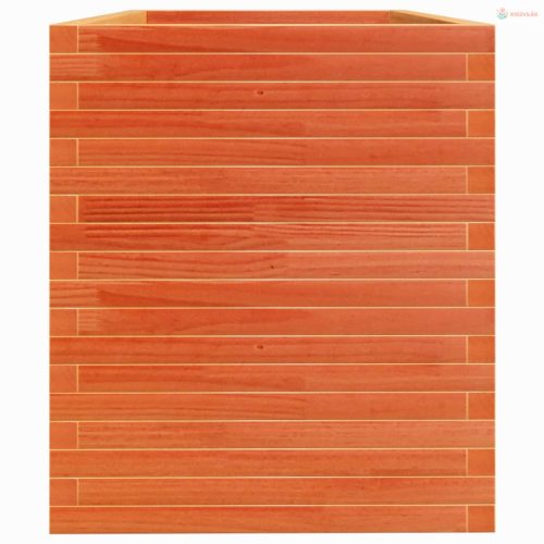Viaszbarna tömör fenyőfa kerti virágláda 110 x 60 x 68,5 cm