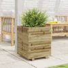 Impregnált fenyőfa kerti virágláda 40 x 40 x 49,5 cm