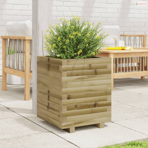 Impregnált fenyőfa kerti virágláda 40 x 40 x 49,5 cm