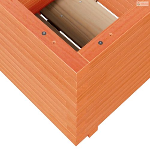 Viaszbarna tömör fenyőfa kerti virágláda 50 x 50 x 49,5 cm