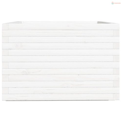 Fehér tömör fenyő virágláda 70 x 70 x 49,5 cm