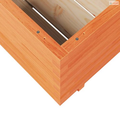 Viaszbarna tömör fenyőfa kerti virágláda 70 x 70 x 49,5 cm