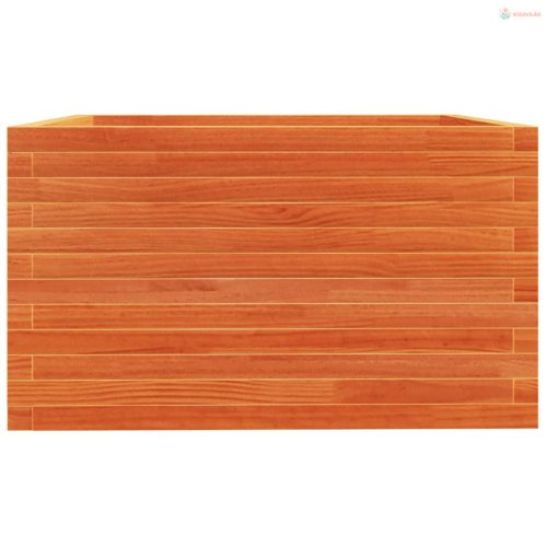 Viaszbarna tömör fenyőfa kerti virágláda 80 x 80 x 49,5 cm
