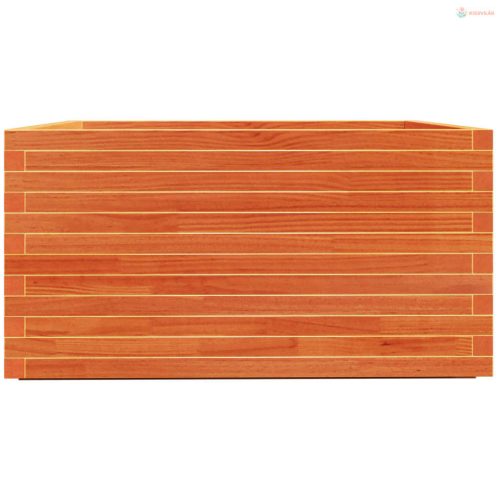 Viaszbarna tömör fenyőfa kerti virágláda 90 x 90 x 49,5 cm