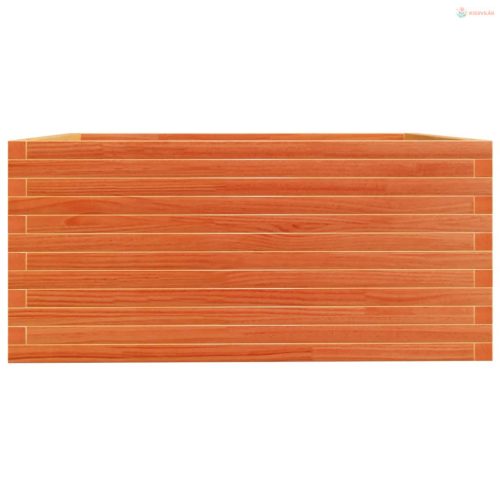 Viaszbarna tömör fenyőfa kerti virágláda 100 x 100 x 49,5 cm