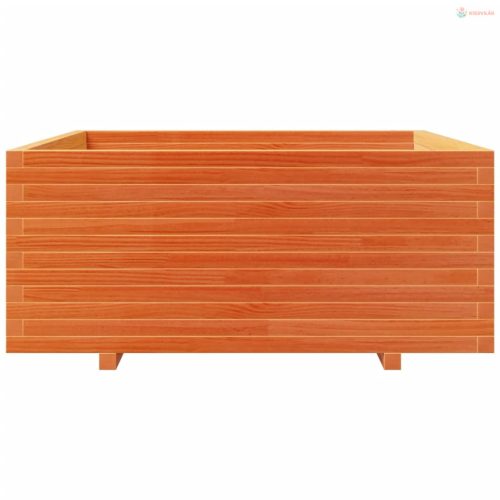 Viaszbarna tömör fenyőfa kerti virágtartó 110 x 110 x 49,5 cm