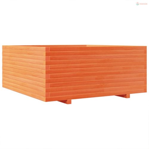 Viaszbarna tömör fenyőfa kerti virágtartó 110 x 110 x 49,5 cm
