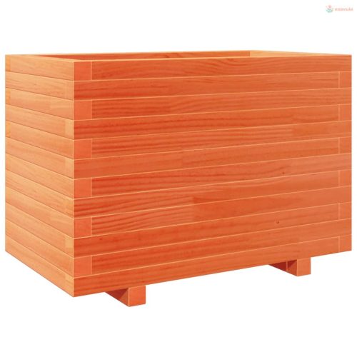 Viaszbarna tömör fenyőfa kerti virágtartó 70 x 40 x 49,5 cm