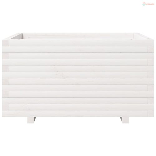 Fehér tömör fenyő virágláda 90 x 60 x 49,5 cm