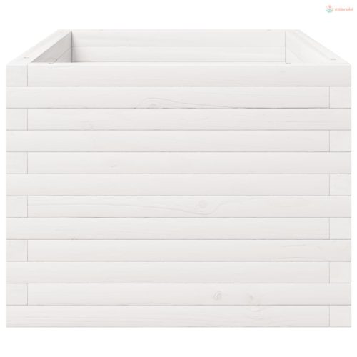 Fehér tömör fenyő virágláda 90 x 60 x 49,5 cm